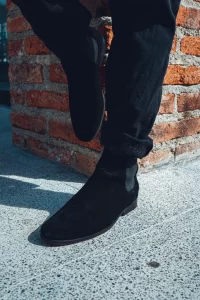 Botas Chelsea de Gamuza para Hombre – Negras