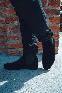 Botas Chelsea de Gamuza para Hombre – Negras