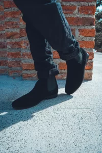 Botas Chelsea de Gamuza para Hombre – Negras