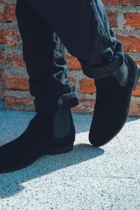 Botas Chelsea de Gamuza para Hombre – Negras