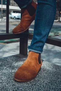 Botas Chelsea de Gamuza Tabaco para Hombre - André Bocassi