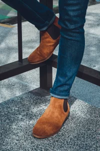 Botas Chelsea de Gamuza Tabaco para Hombre - André Bocassi