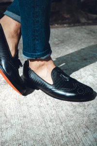 Mocasines Loafer Tejido Negro para Hombre - André Bocassi