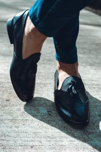 Mocasines Loafer Tejido Negro para Hombre - André Bocassi