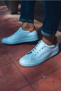 Tenis Sneaker Blanco 100% Piel para Hombre - André Bocassi