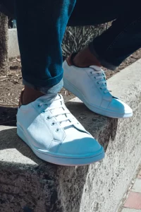 Tenis Sneaker Blanco 100% Piel para Hombre - André Bocassi