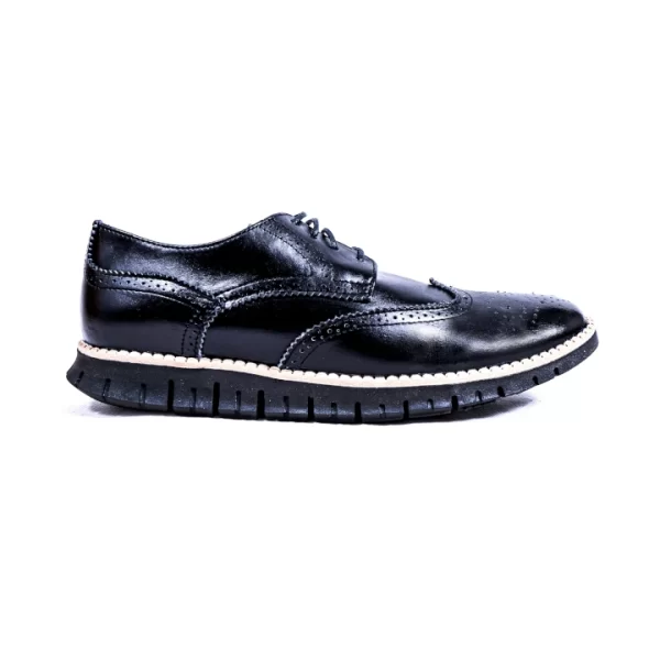 Zapatos Bostonianos negros de vestir para hombre