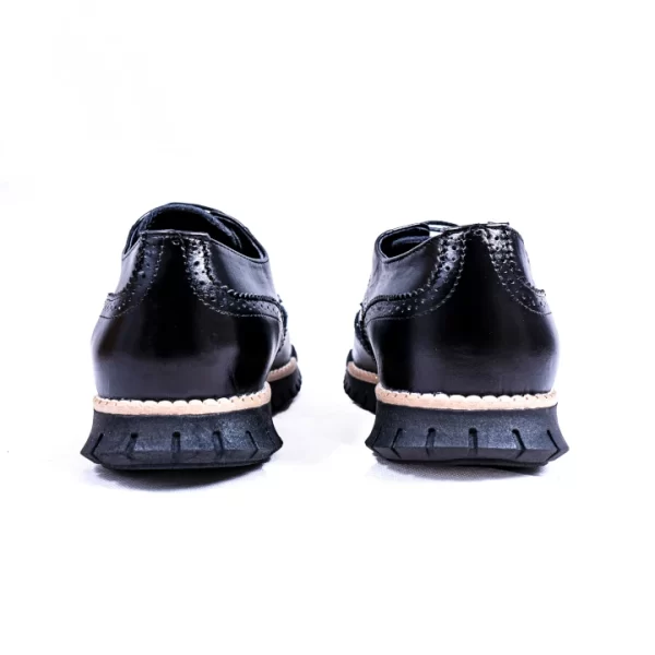 Zapatos Bostonianos negros de vestir para hombre