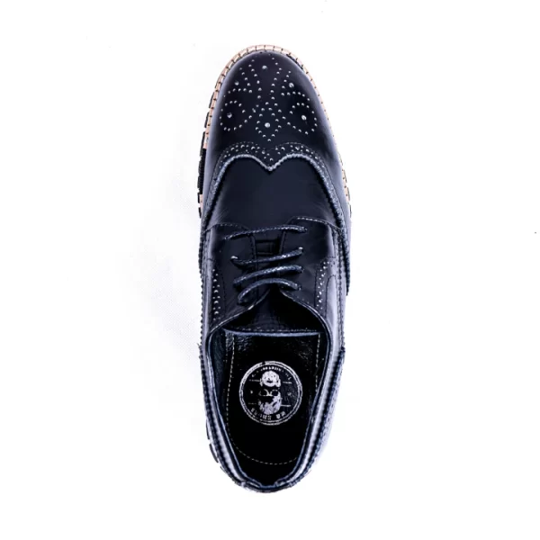 Zapatos Bostonianos negros de vestir para hombre