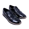 Zapatos Bostonianos negros de vestir para hombre