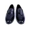 Zapatos Loafer Tejido Liso negro para Hombre