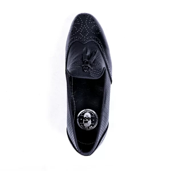 Zapatos Loafer Tejido Liso negro para Hombre