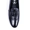 Zapatos Loafer Tejido Liso negro para Hombre