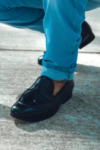 Zapatos Mocasines Loafer Liso Antifaz Negro - André Bocassi