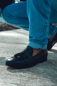 Zapatos Mocasines Loafer Liso Antifaz Negro - André Bocassi