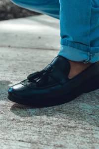 Zapatos Mocasines Loafer Liso Antifaz Negro - André Bocassi