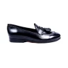 Zapatos Loafer Tejido Liso Negro